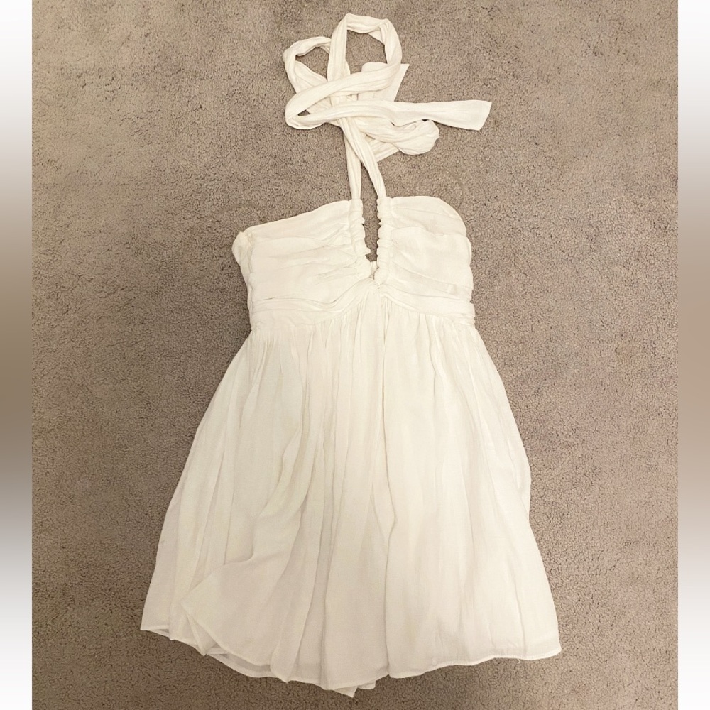 Do+Be White Halter Mini Dress